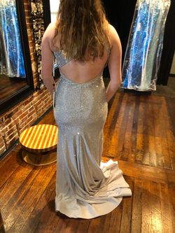 Sherri Hill Silver Size 10 Homecoming Straight Dress on Queenly