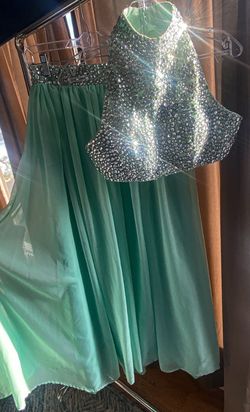 Sherri Hill Blue Size 6 Pageant A-line Dress on Queenly