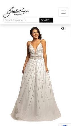 Johnathan Kayne White Size 6 Floor Length Pageant Cotillion Ball gown on Queenly