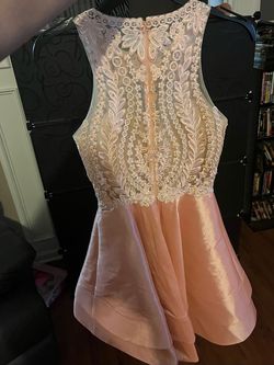 Camille La Vie Pink Size 0 Floor Length Black Tie A-line Dress on Queenly
