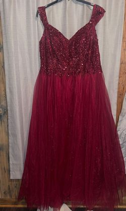Red Size 28 Ball gown on Queenly