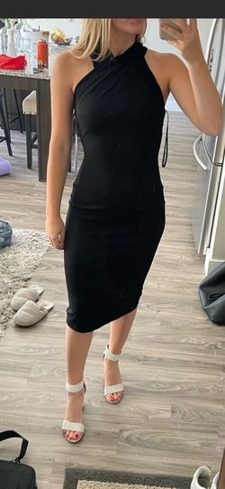 Rachel Roy Black Size 4 Midi Cocktail Dress on Queenly