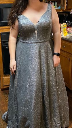 Silver Size 20 A-line Dress on Queenly