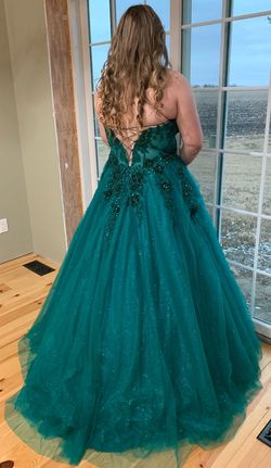 Mori Lee Green Size 20 Plus Size Tall Height Ball gown on Queenly
