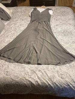Mon Cheri Gray Size 16 50 Off Floor Length A-line Dress on Queenly