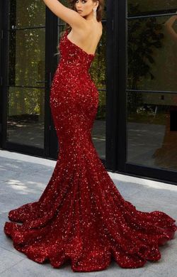Portia and Scarlett Red Size 0 Pageant Black Tie Mermaid Dress on Queenly