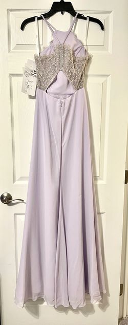 Hayley Paige Purple Size 0 Shiny Free Shipping Straight Dress on Queenly