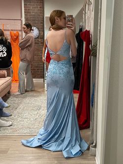 Amarra Blue Size 00 Floor Length Mermaid Dress on Queenly