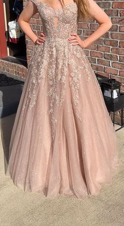 Sherri Hill Nude Size 4 Pageant Prom Ball gown on Queenly