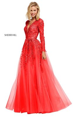 Sherri Hill Red Size 0 Floor Length Pageant Ball gown on Queenly