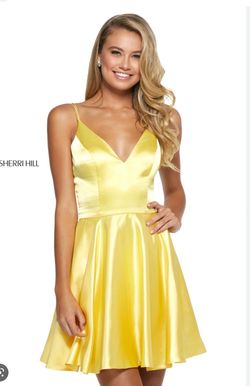 Sherri Hill Yellow Size 00 50 Off Prom Cocktail Dress on Queenly