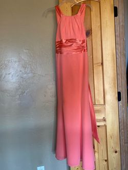 David's Bridal Pink Size 6 Floor Length Straight Dress on Queenly