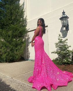 Jovani Pink Size 2 Prom Mermaid Dress on Queenly
