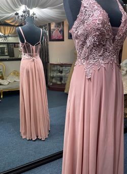 Sublime Collection Pink Size 12 Military Lace Wedding Guest Straight Dress on Queenly