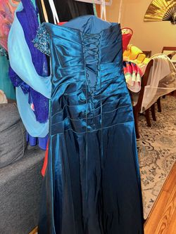 Joli Prom Blue Size 4 Floor Length 70 Off Military Mermaid Dress on Queenly