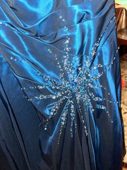 Joli Prom Blue Size 4 Floor Length 70 Off Military Mermaid Dress on Queenly