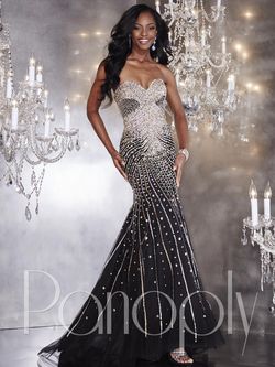 Style 14740 Panoply Silver Size 2 Sweetheart Pageant Mermaid Dress on Queenly