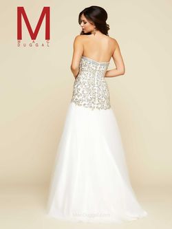 Style 65265H Mac Duggal Nude Size 4 Tall Height Mermaid Dress on Queenly