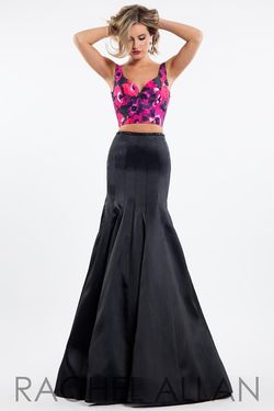 Style 2093 Rachel Allan Black Size 14 Tall Height Floor Length Mermaid Dress on Queenly