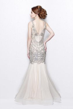 Style 1748 Primavera Nude Size 6 Tall Height Floor Length Mermaid Dress on Queenly