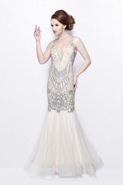 Style 1748 Primavera Nude Size 6 Tall Height Mermaid Dress on Queenly