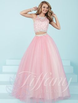Style 16257 Tiffany Designs Pink Size 10 Bridgerton Black Tie Sequin Ball gown on Queenly