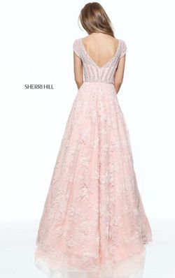 Style 51010 Sherri Hill Pink Size 4 Tall Height Black Tie Ball gown on Queenly
