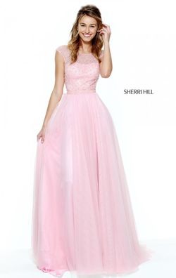 Style 50939 Sherri Hill Pink Size 22 Floor Length Ball gown on Queenly