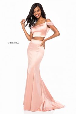 Style 51797 Sherri Hill Pink Size 6 Tall Height Mermaid Dress on Queenly