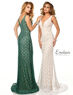 Style E1058 Envious Couture White Size 2 Floor Length Tall Height Prom Mermaid Dress on Queenly