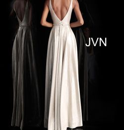 Style JVN67050 Jovani Silver Size 2 Military Tall Height A-line Dress on Queenly
