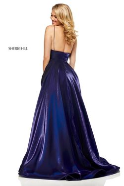 Style 52424 Sherri Hill Purple Size 4 Tall Height Floor Length Ball gown on Queenly