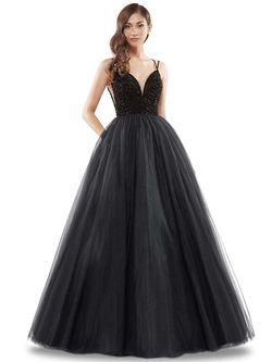Style 2382 Colors Black Tie Size 2 Sheer Floor Length Tall Height Ball gown on Queenly