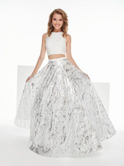 Style 16473 Tiffany Designs Silver Size 2 Tall Height Pockets Two Piece Ball gown on Queenly
