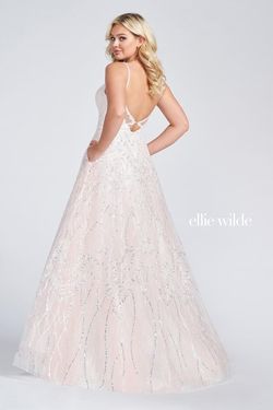 Style EW122059 Ellie Wilde White Size 16 Pageant Floor Length Plus Size Cotillion Wedding Ball gown on Queenly