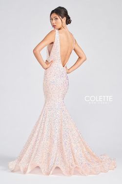 Style CL12246 Colette Nude Size 00 Pageant Floor Length Sequin Mermaid Dress on Queenly