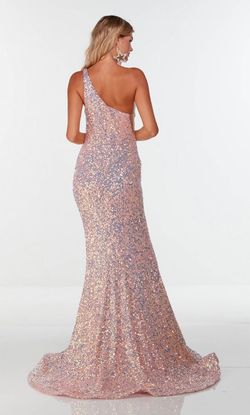 Style 61114 Alyce Paris Pink Size 6 Prom Vintage Floor Length Side slit Dress on Queenly