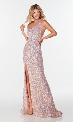 Style 61114 Alyce Paris Pink Size 6 Pageant Floor Length Vintage Side slit Dress on Queenly