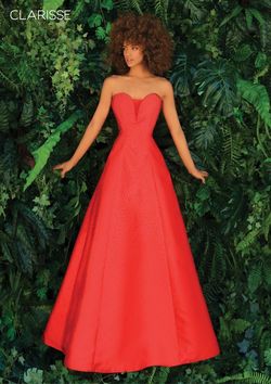 Style 810201 Clarisse Red Size 6 Tall Height Prom Ball gown on Queenly