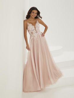 Style 16932 Tiffany Designs Pink Size 6 A-line Shiny Ball gown on Queenly