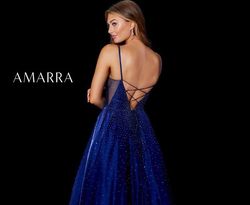 Style 87278 Amarra Blue Size 16 Floor Length Pockets Navy Ball gown on Queenly