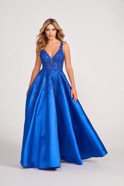 Style EW34050 Ellie Wilde Blue Size 14 Tall Height Ew34050 Ball gown on Queenly