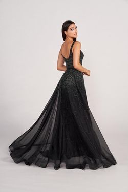 Style EW34115 Ellie Wilde Black Size 4 Floor Length Ball gown on Queenly