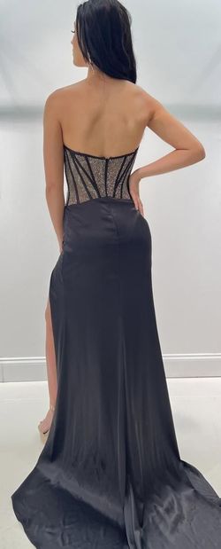 Style 7444 Jasz Couture Black Size 00 Floor Length Tall Height Side slit Dress on Queenly