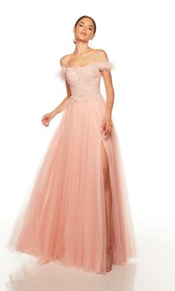 Style 61328 Alyce Paris Pink Size 00 Lace Black Tie Tulle Side slit Dress on Queenly