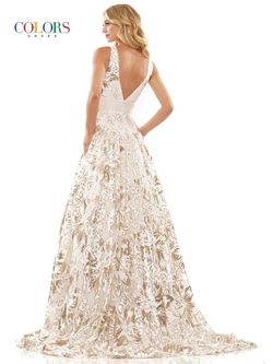 Style 2918 Colors Nude Size 6 Floor Length Sequined Sequin Jewelled A-line Dress on Queenly