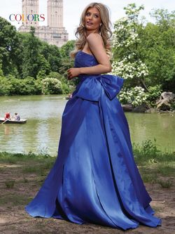 Style 2971 Colors Royal Blue Size 4 Silk Ball gown on Queenly