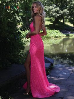 Style 2975 Colors Pink Size 0 Jewelled Tall Height Side slit Dress on Queenly