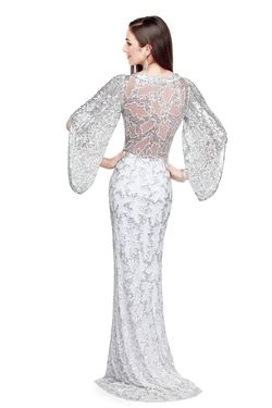 Style 9713 Primavera White Size 4 Tall Height High Neck Long Sleeve Straight Dress on Queenly