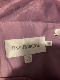 David's Bridal Purple Size 22 Short Height Quinceanera Floor Length Mermaid Dress on Queenly